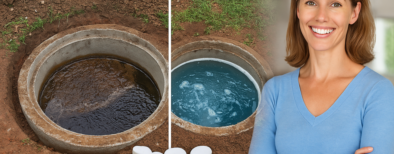 Before and After Septic Tank Treatment